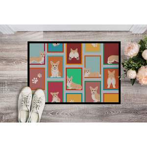 Paillasson Pembroke Corgi intérieur extérieur antidérapant tapis à poils bas 24H X 36W tapis de porte avant lavable pour entrée - Product Image 2