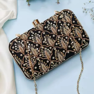 กระเป๋าคลัทช์ปักลายพรีเมียม ราคาประหยัด ดีไซน์แบบชาติพันธุ์ สำหรับผู้หญิง ใช้ในงานแต่งงาน งานเลี้ยงกลางคืน และงานเทศกาลต่างๆ - Product Image 1