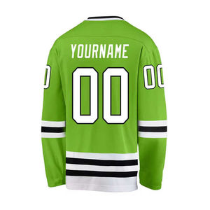 Maillot de hockey sur glace personnalisé de haute qualité, tissu 100 % polyester, vêtements de sport unisexes, service OEM - Product Image 3