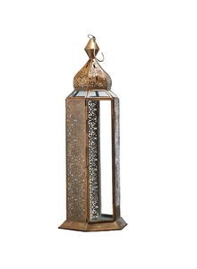 Lanterne en fer avec porte-bougie pour la décoration de la maison - Product Image 2