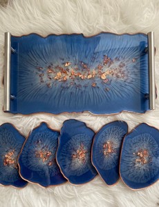 Handmade <b>Epoxy</b> Tray Stylish Functional Piece for <b>Coffee</b> <b>Tables</b> Kitchens and Decorative Purposes - Product Image 1