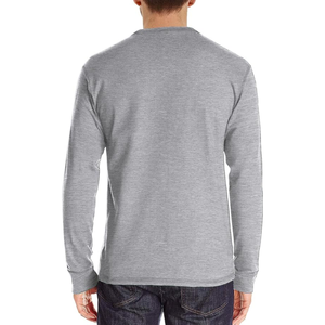Camisa Henley de manga larga para hombre, camiseta informal de mezcla de algodón con bolsillo en el pecho, jersey básico con cuello con botones para otoño y todo el año - Product Image 6