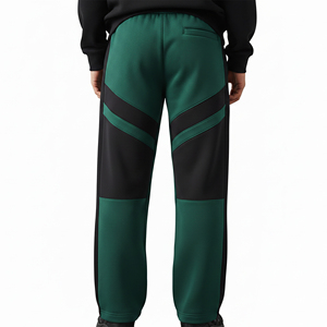 Pantalon de survêtement en coton pour homme, taille élastique, cordon de serrage, poches latérales, décontracté, pour le printemps, couleurs noir et rose - Product Image 3