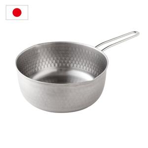 Casserole Yukihira, 15 cm, 18 cm, 20 cm, ustensiles de cuisine de fabrication japonaise, batterie de cuisine entièrement en acier inoxydable, robuste, pour la cuisine domestique - Product Image 1