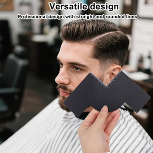 Tarjeta de Mejora de Peinados con Indicador de Medidas, Herramienta Reutilizable para Dar Forma a la Línea del Cabello en Forma de W, Tarjeta Delineadora de Bordes con Spray de Color, Negra - Product Image 4