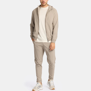 Ensemble de survêtement unisexe d'hiver coupe-vent personnalisé en polyester/coton épais, coupe oversize, couleur unie, longueur intégrale, à capuche, 2-en-1, OEM - Product Image 2