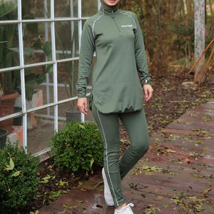 Conjunto Deportivo Musulmán Informal con Capucha, Tejido de Punto, Transpirable y Modesto para Mujer - Product Image 5