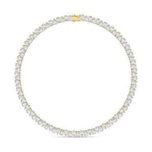 Collier tennis de luxe quotidien en diamant de laboratoire, collier en diamant taille poire, chaîne tennis en diamant en or jaune, raffiné - Product Image 3