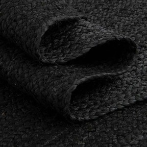 Luxury Black Natural Jute Area <b>Rug</b> Handwoven Neutral <b>Boho</b> Farmhouse Carpet Woven Living Room Bedroom Entryway Floor Decor <b>Rug</b> - Product Image 2