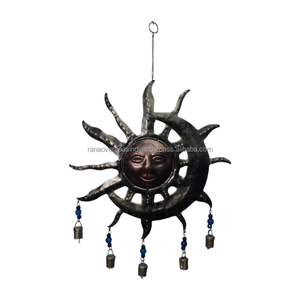กระดิ่งลมเหล็กแขวนผนังรูปดวงจันทร์และดวงอาทิตย์ต้องการมากตกแต่งบ้านแบบโบราณ - Product Image 2