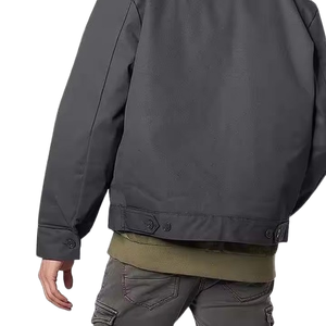 Veste en toile pour homme, style vintage, décontractée, pour le travail, avec logo personnalisé, fermeture éclair avant, respirante, coupe-vent, vente chaude 2025 - Product Image 4