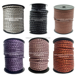 Accesorios y componentes de joyería de cordón de cuero trenzado metálico de diseño único superventas para joyería de dijes - Product Image 6