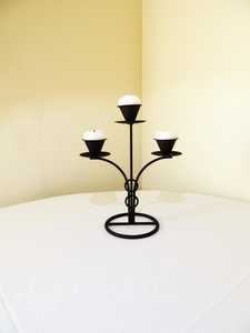 Handmade <b>Black</b> Iron Candle Stand Premium Decorative Metal <b>Candlestick</b> Holder for Hotel Restaurant Home Decor Candle Stand - Product Image 4