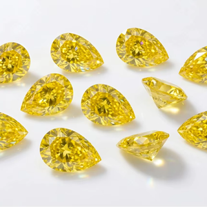 RCK Global Wholesale Yellow Pear Lab Diamond 0.50ct-1.00ct VVS VS Loose CVD Diamond <b>Matched</b> Pairs for Statement Earrings Supply - Product Image 1