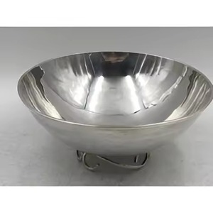 Tazón de Servir de Metal de Estilo Contemporáneo, Tazón de Acero Inoxidable para Alimentos, Vajilla Moderna para Cocina y Comedor, Plato para Servir Ensaladas y Frutas - Product Image 2