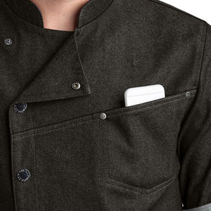 Veste de chef personnalisée pour homme, chemise de cuisinier en polycoton, veste à double boutonnage, manches courtes, uniforme de chef - Product Image 6