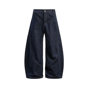 Jean large et ample pour homme, taille haute, respirant, effet délavé, 100 % coton, qualité supérieure - Product Image 4