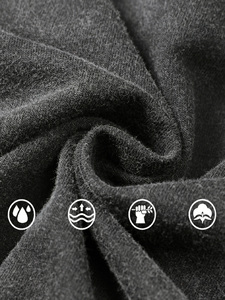 Sudadera con capucha negra con cremallera, efecto desgastado por el sol, corta, con parches bordados, personalizable, para hombre - Product Image 2