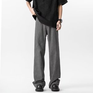 Pantalones de Hombre Fiy Humble, Blancos, Cintura Elástica, Pierna Ancha, Estilo Hip Hop, de Lana, Casuales, Transpirables, de Peso Medio, con Cierre de Cremallera - Product Image 4