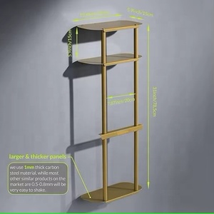 <b>Bathroom</b> <b>Towel</b> Wall Mount Storage Rack with 3 Colours <b>Shelves</b> for Kitchen Hotel Restaurant Home Other Spaces - Product Image 5