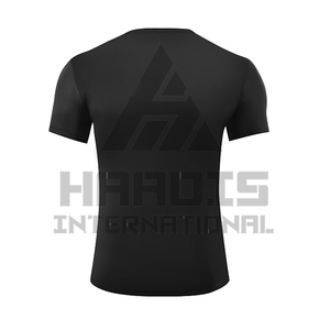 เสื้อคอมเพรสชั่นคอวีแขนยาวสำหรับผู้ชายสั่งทำพิเศษ 88% โพลีเอสเตอร์ 12% สแปนเด็กซ์ แห้งเร็ว ระบายอากาศดี ปิดด้วยเชือกผูก - Product Image 2