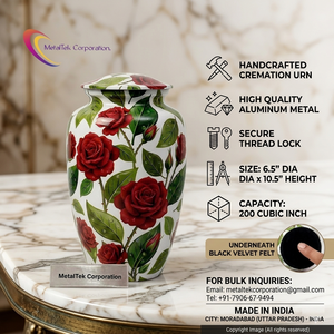 Handcrafted Aluminum Cremation Urn For Human Ashes Metal Burial Jars <b>Keepsake</b> Urns <b>Memorial</b> Wholesale Manufacturer Funeral Urns - Product Image 4