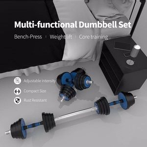 Adjustable 66Lbs Free Weights <b>Dumbbell</b> Set of 2 2-in-1 Exercise and Fitness Barbell for Men and Women - Product Image 2