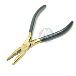 Kit d'outils professionnels pour extensions capillaires noir et or – Pinces, ciseaux et aiguilles de tirage – Vente en gros - Product Image 5