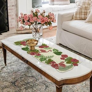 Camino de Mesa Moderno con Estampado de Plantas, Poliéster Lavable, Decoración para el Hogar - Product Image 5