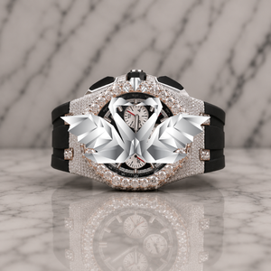 Montre en diamant moissanite de haute qualité pour hommes, entièrement sertie de pierres VVS - Product Image 1