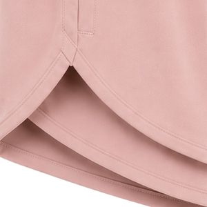Shorts de sport pour femmes rose poudré, taille élastique avec cordon de serrage, pour la course, la gym, l'entraînement, les tenues décontractées et actives, fournisseur OEM personnalisé - Product Image 5