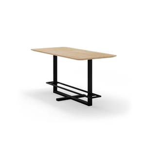 Table de bar en bois de manguier noyer rectangulaire pliable d'intérieur pour divers espaces-pour l'entrée du centre commercial ferme sous-sol écoles industrielles - Product Image 3