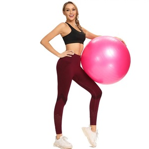 Leggings de yoga mi-longs taille haute GAF pour femmes, pantalons de fitness extensibles en nylon avec coutures - Product Image 2