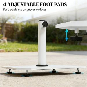 Base e Supporto per Ombrellone da Terrazzo Bianco per Ombrelloni e Basi da Patio - Product Image 4