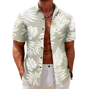 Casual Wear <b>Men</b> Hawaiian T-Shirt Breathable Anti-Wrinkle High Quality Custom Logo/Colors Hot selling <b>Men</b> Hawaiian T-Shirt - Product Image 2