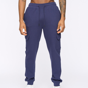 Pantalones Deportivos de Algodón Azul Marino para Hombre, con Bolsillos Laterales, Cintura Elástica, Corte Informal, para Otoño - Product Image 1