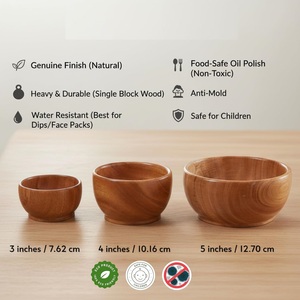 Tazón de Madera Ligero para Picnics al Aire Libre, Campamentos, Comidas de Viaje y Experiencia Gastronómica Portátil a Precio de Mayoreo - Product Image 3