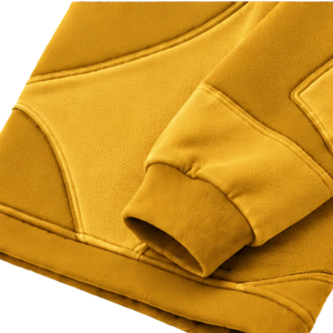 <b>Yellow</b> Oversized <b>Hoodie</b> Sweatpants Set Unisex Streetwear Casual Pullover Matching Tracksuit Relaxed Fit Winter Outfit Clothing - Product Image 6