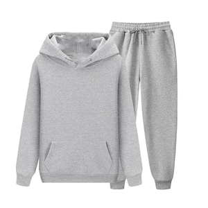Wholesale Custom Logo Workout Training Wear <b>Men's</b> Hoodies Sweater Jogger Set Women Cotton Tracksuits Unisex Sweatsuit Set - Product Image 4