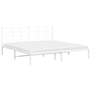 Base de Cama Doble de Acero con Recubrimiento en Polvo Blanco, Categoría de Productos de Camas Metálicas - Product Image 4