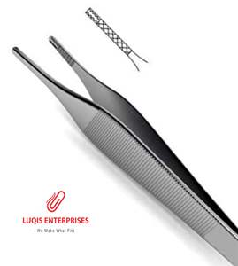 Pinzas Adson Marrones para Tejidos, con Dientes Serrados de Carburo de Tungsteno 7x7, Pinzas Quirúrgicas de Pulgar, Instrumento Médico de Acero Inoxidable - Product Image 2