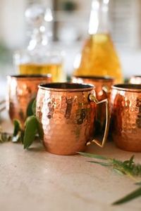 Copper Moscow mule mug set sunrise inlet beverage cups reusable handmade serving mugs premium finish - Product Image 6