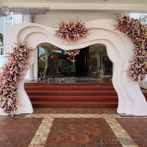 ซุ้มดอกไม้หรูหราสวยงามแบบคลาสสิกสำหรับทางเข้างานแต่งงาน ดีไซน์เรียบง่ายทันสมัย วัสดุไฟเบอร์ ใช้ได้ทั้งภายในและภายนอกอาคาร - Product Image 5