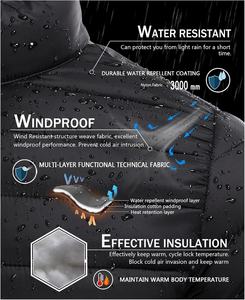 Veste coupe-vent en coton pakistanais pour homme, grande taille, pour l'extérieur/le quotidien/le streetwear, avec fermeture éclair, vêtements chauds et coupe-vent pour le fitness - Product Image 3