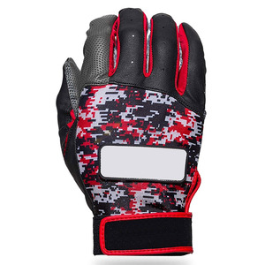 Gants de frappeur de baseball en cuir personnalisés avec marque sur mesure, fermeture auto-agrippante pour gaucher, respirants, taille XXL, imperméables et coupe-vent - Product Image 2