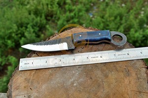 Cuchillo de Supervivencia de Acero Forjado, Cuchillo de Caza Hecho a Mano con Hoja Fija y Mango de Madera Pukka, Herramienta de Supervivencia para Campamento - Product Image 4