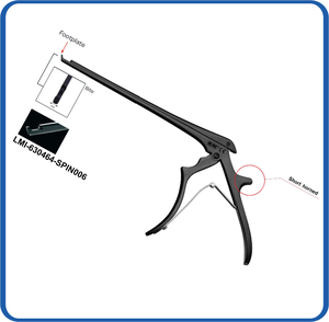 คีมตัดกระดูกสันหลัง Kerrison Laminectomy Rongeurs แบบแมนนวล STANDARD Ejector สแตนเลสสตีลเคลือบพลาสมาสีดำ ไม่เหนียวเหนอะหนะ ฆ่าเชื้อได้ด้วยหม้อนึ่งความดันสูง สำหรับกระดูกสันหลัง - Product Image 3