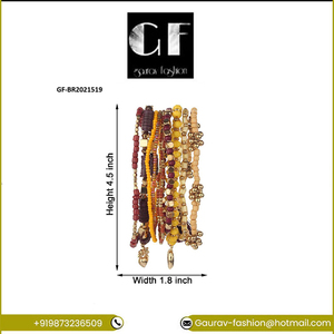 Handmade Trendy Unisex Multi Layer Beaded Bracelet <b>Set</b> for Wedding Party Gift From India - Product Image 5