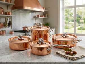 Casserole de luxe classique Ruffoni en acier inoxydable martelé à la main, qualité supérieure, très demandée, accessoires et fournitures de cuisine - Product Image 5