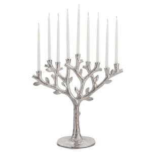Décoration Hanouka, Chandelier de Luxe à 7 Branches, Artisanat Métallique, Menorah Antique Dorée, Support de Bougies Fait Main - Product Image 2